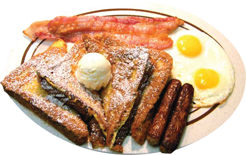 Ham, Bacon, Sausage, Eggs, Hashbrowns, - Breakfast Sausage (804x614), Png Download