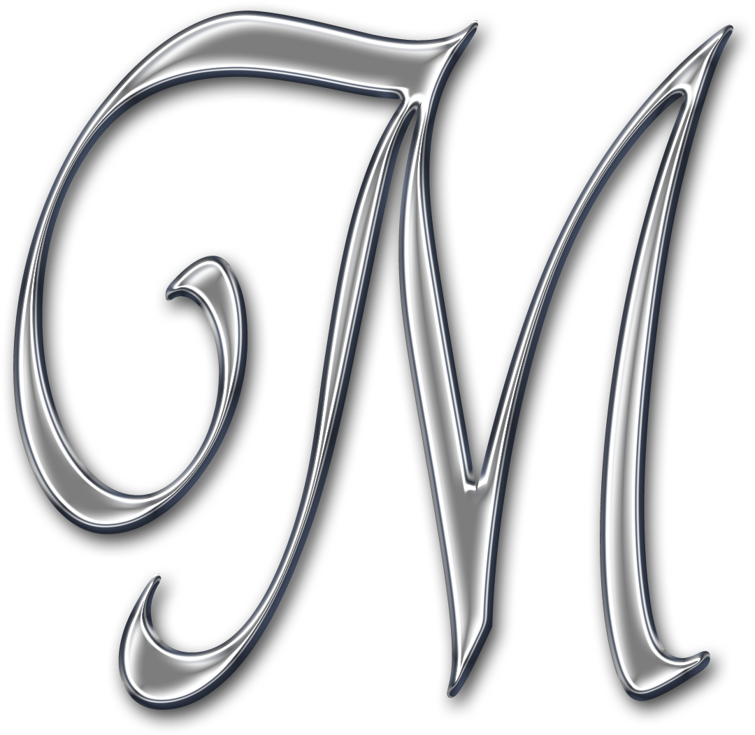 Letter M Silver Png (1200x1200), Png Download