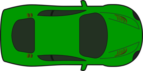 How To Set Use Green Car - Race Car Top View Clipart (600x297), Png Download