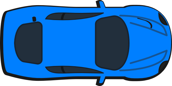 Car Clipart Top View (600x300), Png Download