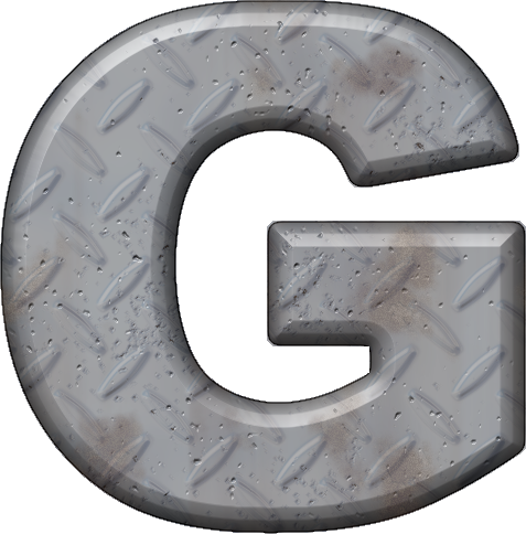 Diamond Plate Letter G (477x484), Png Download