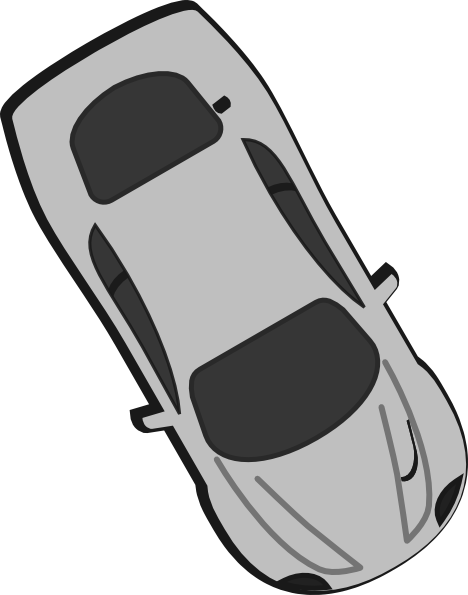 How To Set Use Gray Car - Drawn Car Top View Png (468x595), Png Download