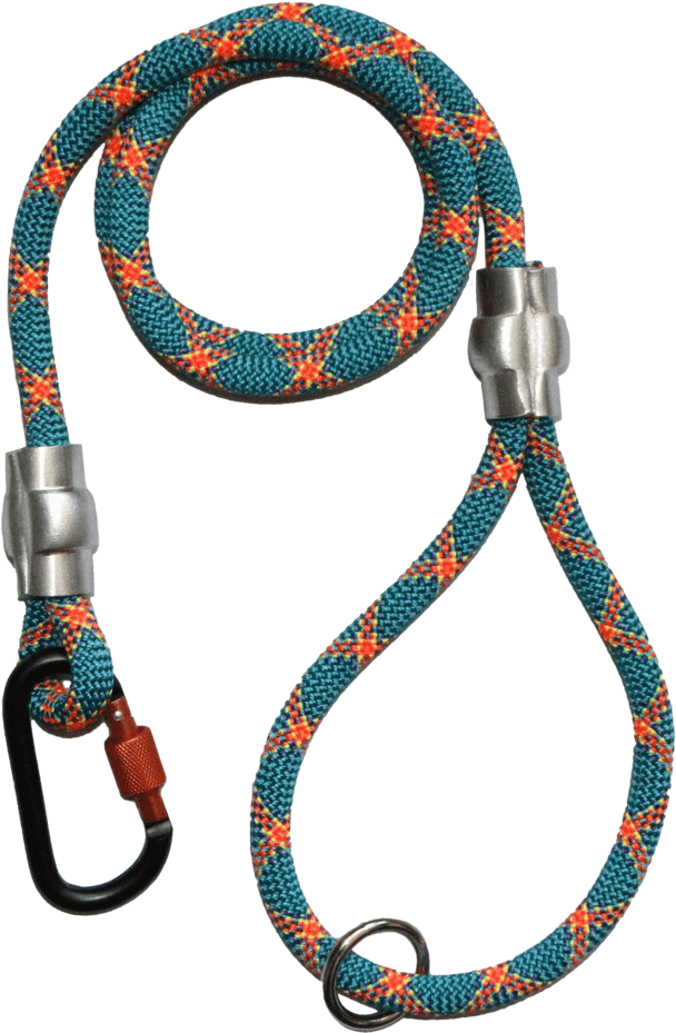 Turquoise & Orange Dog Leash, Professional Climbing - Skipping Rope (927x1024), Png Download