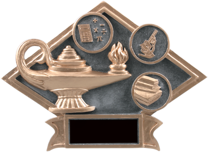 Diamond Plate Lamp Of Knowledge Resin - Donelson Trophy (750x553), Png Download