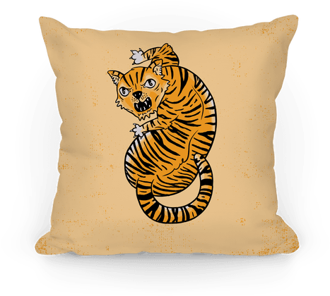 The Ferocious Tiger Pillow - Ferocious Tiger Tote Bag: Funny Tote Bag From Lookhuman. (484x484), Png Download