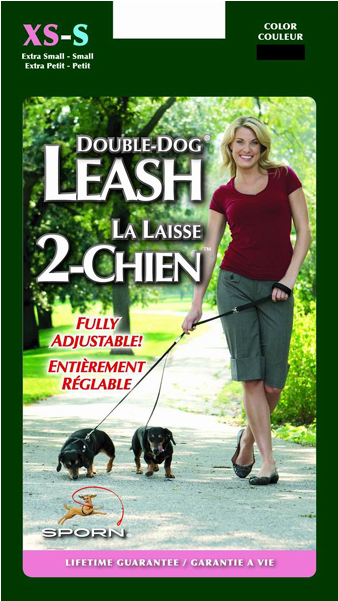 For Two Dogs Of Different Sizes, Leash Is Adjustable - Cat (600x600), Png Download