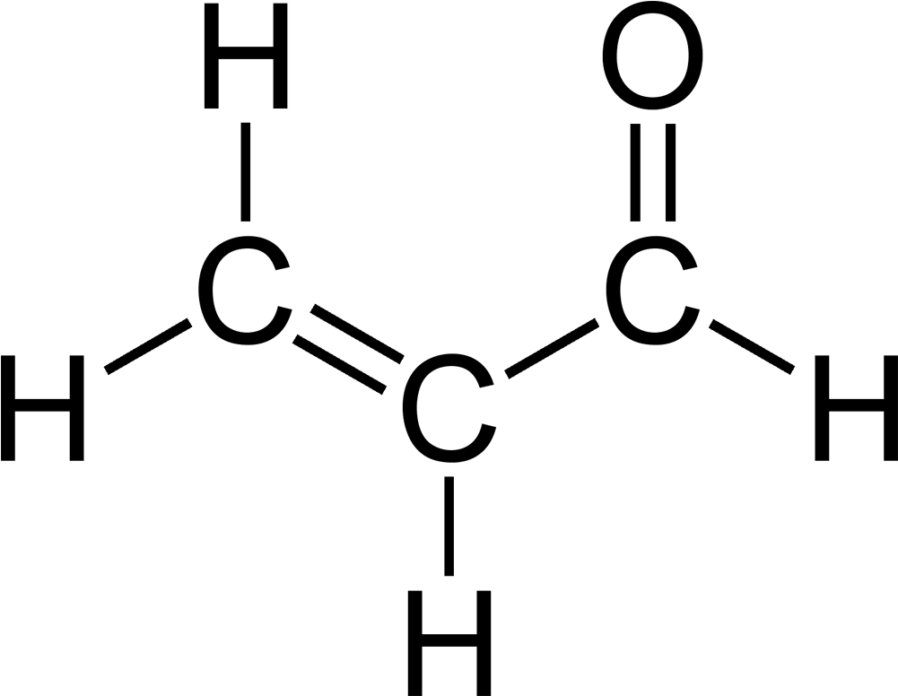 File - Acrolein-2d - 1 Propen 1 Ol (1100x875), Png Download