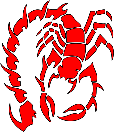 Png Image Information - Red Scorpion Tribal (500x577), Png Download