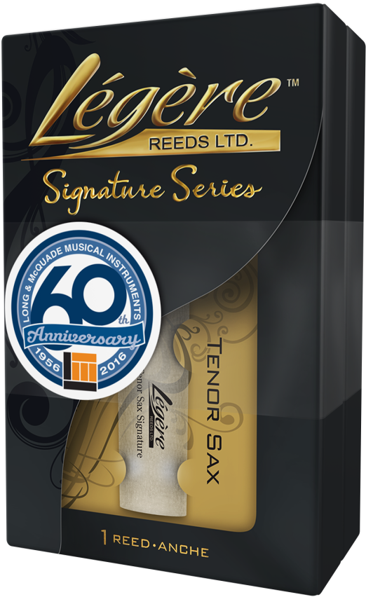 60th Anniversary Signature Series Tenor Sax Reeds 2 - Legere Baritone Saxophone Signature Synthetic Reed (1100x1100), Png Download