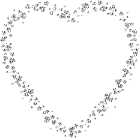 Share This Image - White Glitter Heart Png (579x576), Png Download
