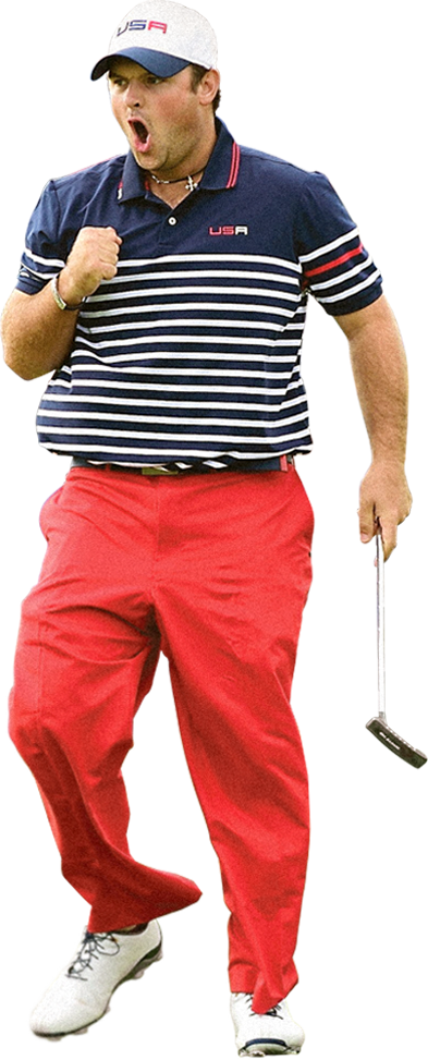 Patrick Reed Celebrating - Patrick Reed Png (393x973), Png Download