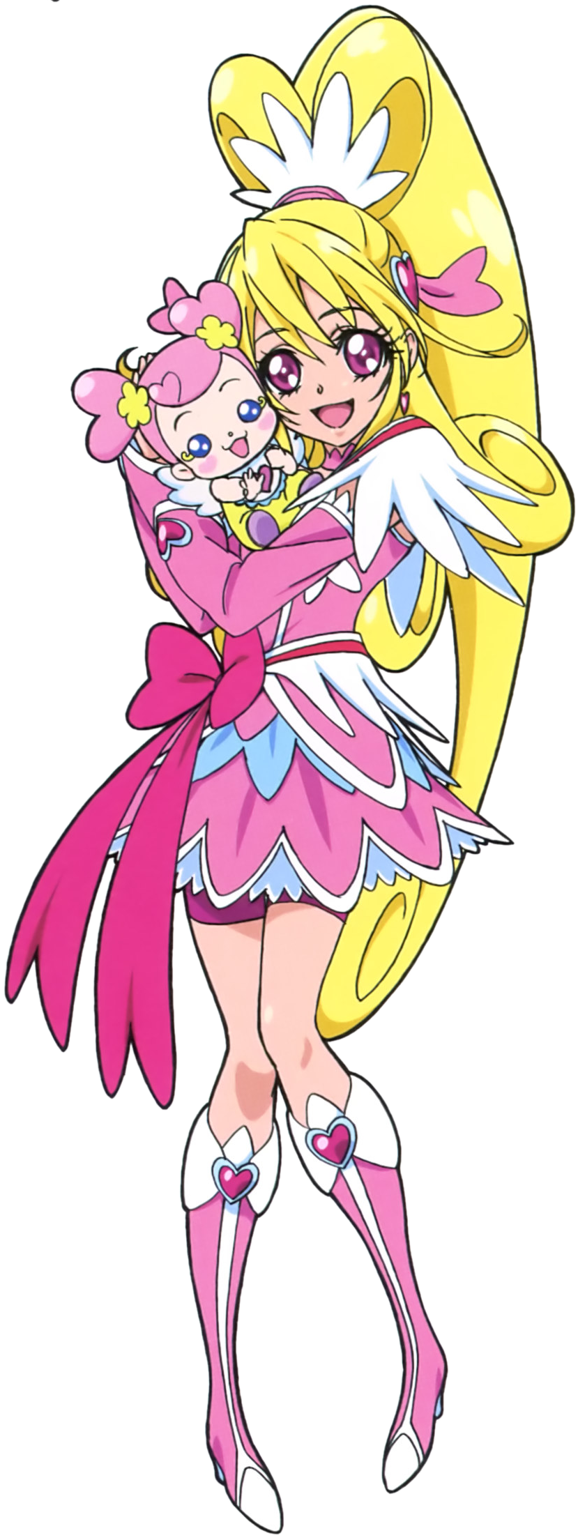 Glitter Heart And Dina - Cure Heart Wikia (829x2209), Png Download