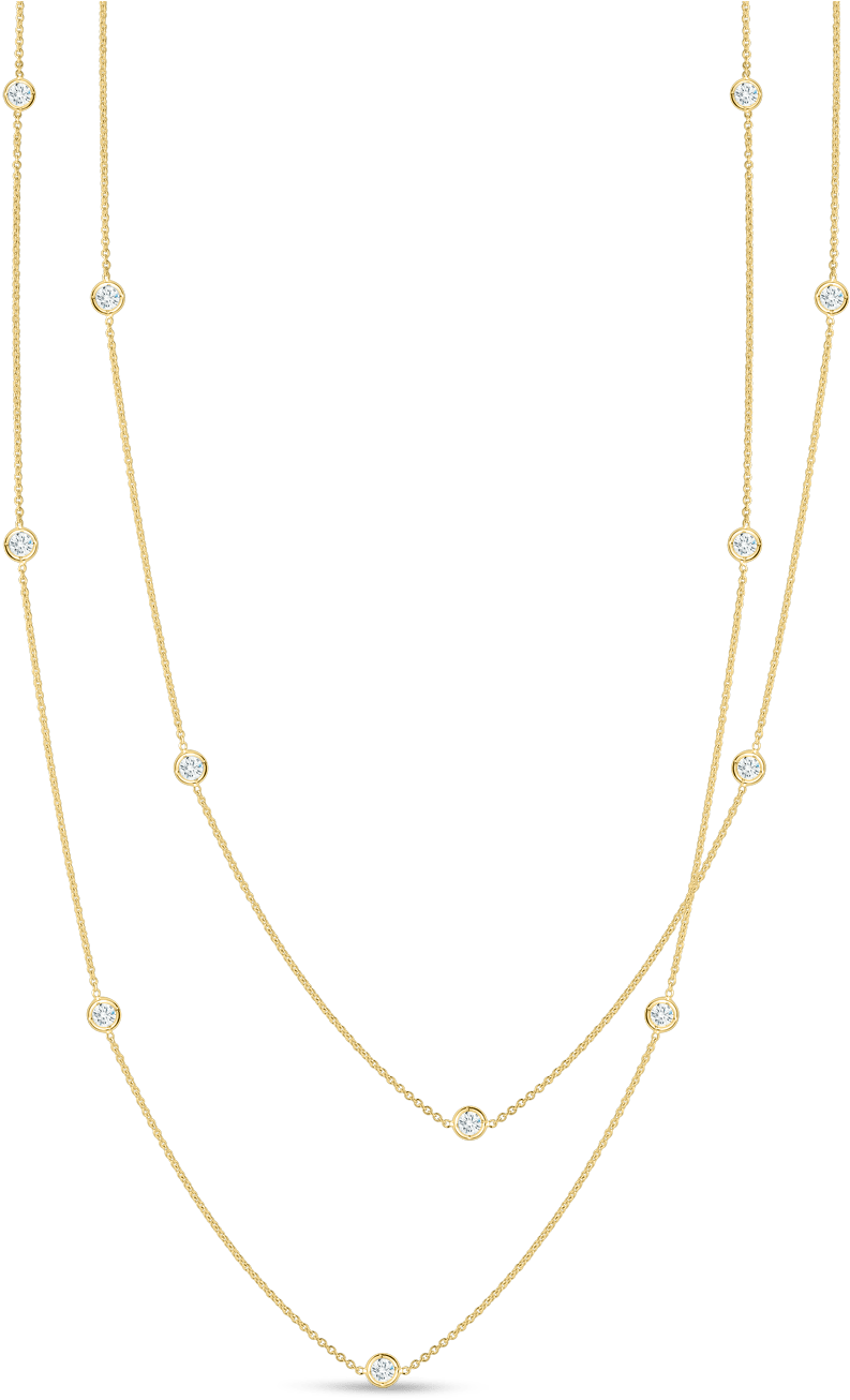 Diamonds By The Inchnecklace With 15 Diamond Stations - Necklace (1600x1600), Png Download