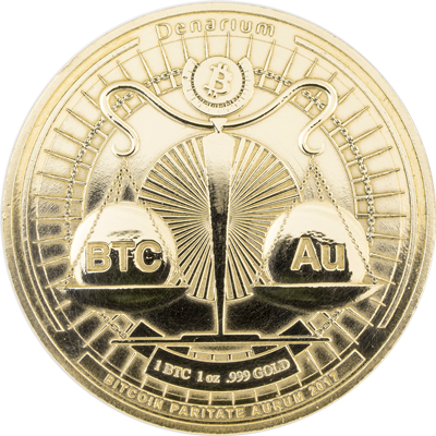 Buy Denarium Physical Bitcoin Nz - Bitcoin Coin (400x400), Png Download