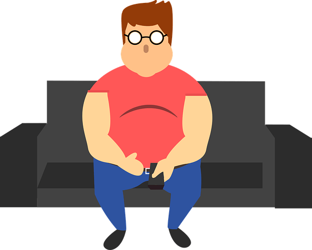 Sedentary Lifestyle Vector Png (640x513), Png Download