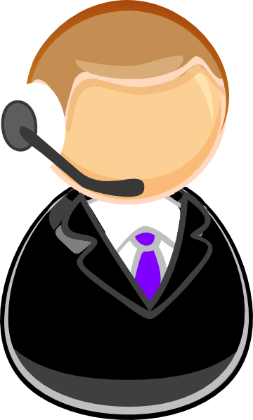 How To Set Use Man In Suit Clipart - Customer Service Clip Art (360x598), Png Download