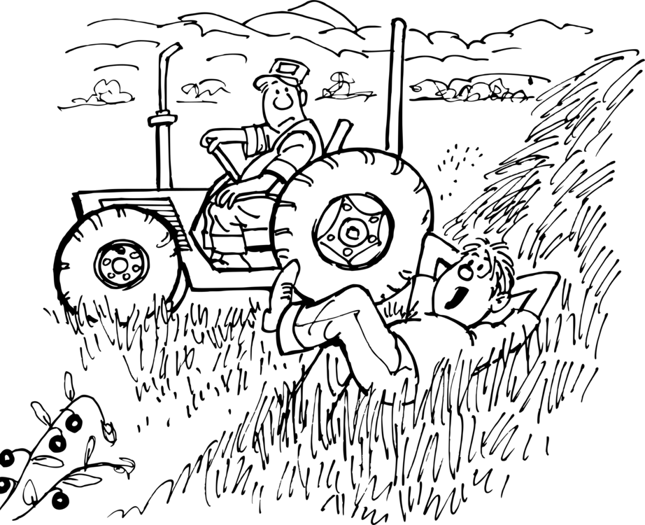 Laziness Drawing Computer Icons Couch Potato Fatigue - Farmer Black And White Cliparts Free (922x750), Png Download