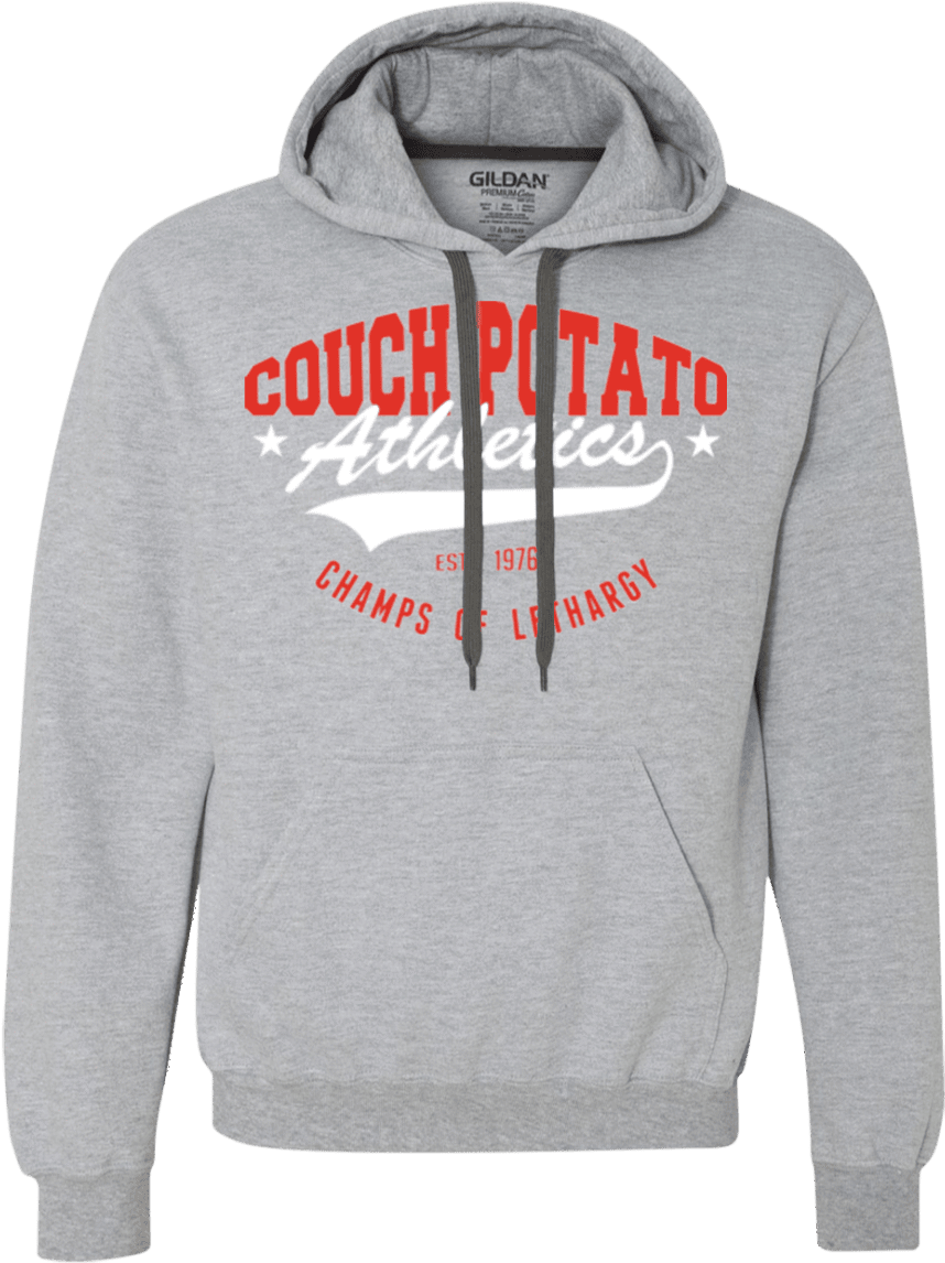 Couch Potato Premium Fleece Hoodie - Heart-face Heavyweight Pullover Fleece Sweatshirt - (1155x1155), Png Download