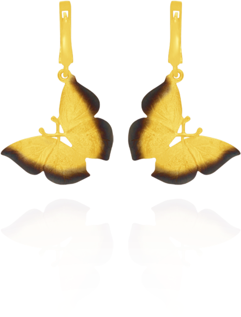 Ember Flying Butterfly Earrings - Earrings (1024x1024), Png Download
