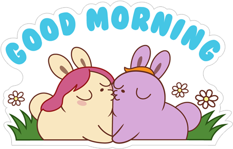 Good Morning Bunny - Morning (490x317), Png Download