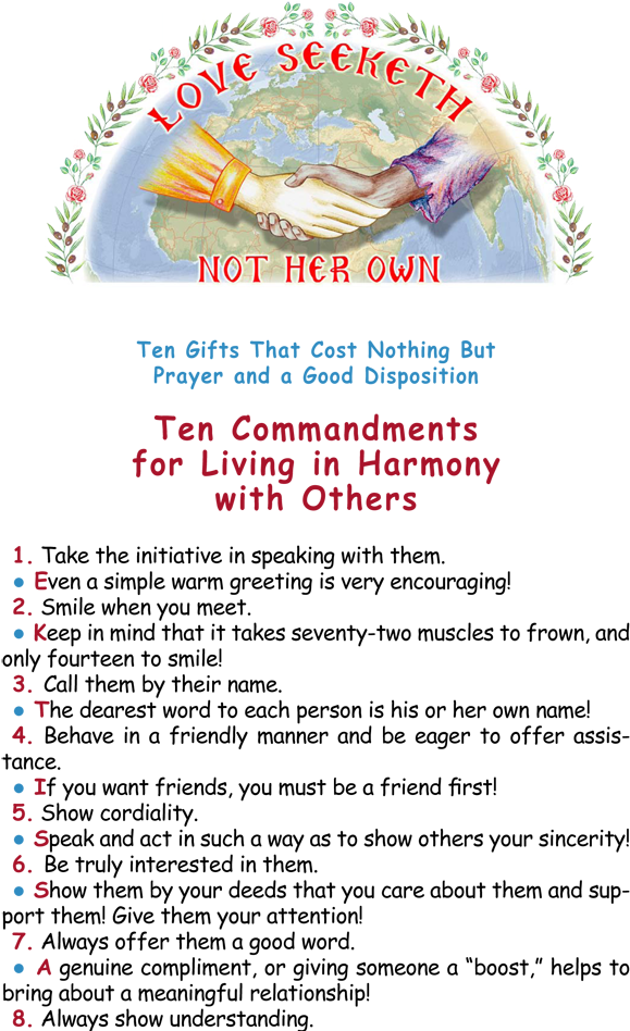 Ten Commandments For Living In Harmony With Others - Blood Donation (640x953), Png Download
