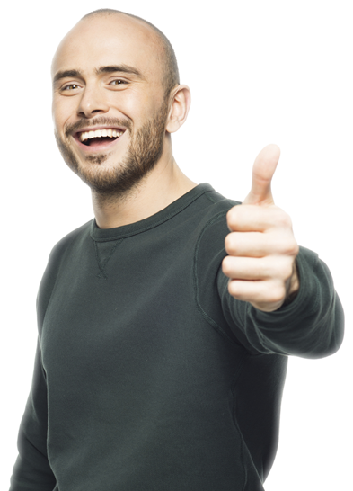 Happy-guy - Guy Happy (550x554), Png Download