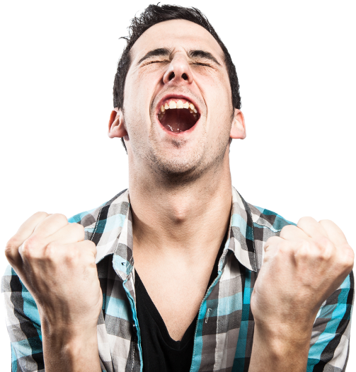 Download Transparent Is Everybody Happy - Man Celebrating Png - PNGkit