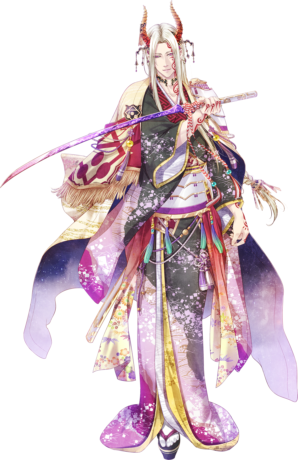 Mouri Motonari K - Sengoku Night Blood (1358x2000), Png Download