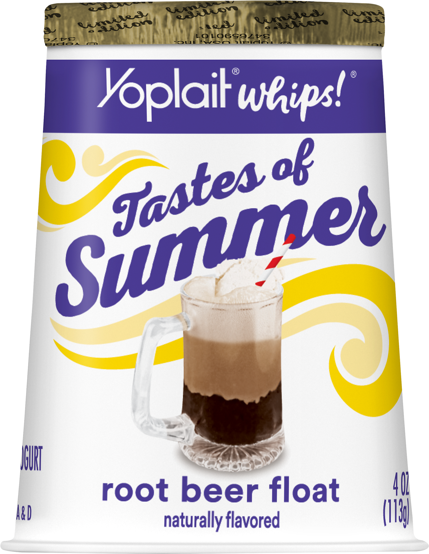 Limited Edition Root Beer Float Flavored Lowfat Yogurt - Yoplait (1800x1800), Png Download