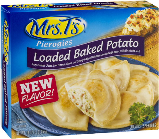 Mrs. Ts Pierogies Loaded Baked Potato Pierogies (600x600), Png Download