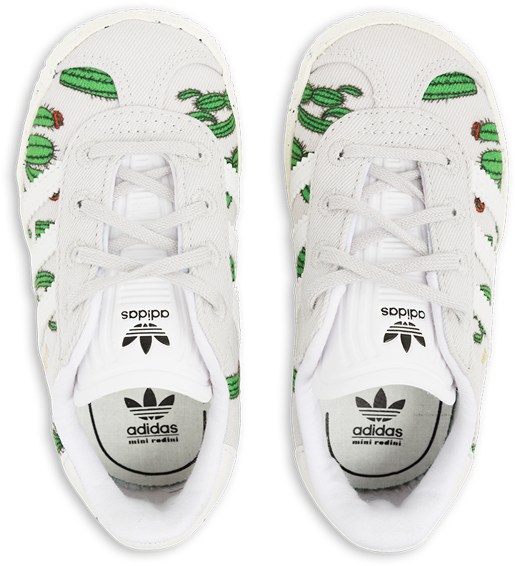 Gazelle Shoes - Adida - - Mini Rodini Cactus Print White Gazelles 23 Eu (1100x1430), Png Download