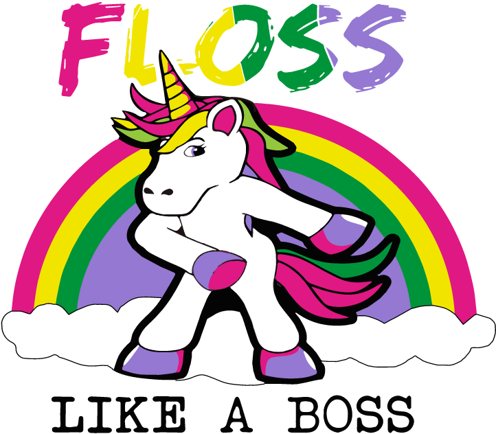 Unicorn Floss Like A Boss - T-shirt (828x828), Png Download