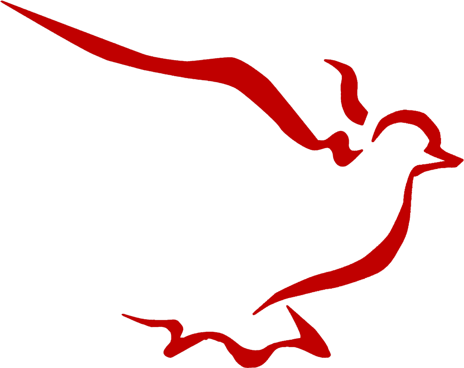 Peace Dove Clipart Bulletin - Red Dove Transparnet (1000x800), Png Download