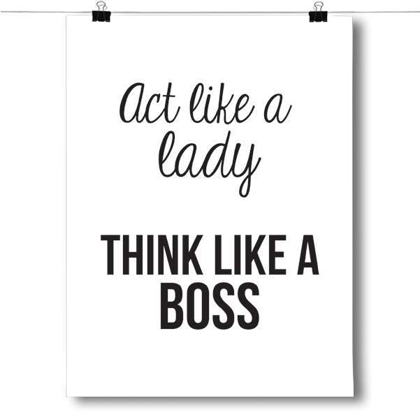 Act Like A Lady, Think Like A Boss - Printable Covers For Notebooks (600x600), Png Download