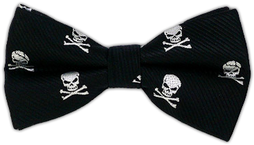 Black Skull And Crossbones Bowtie - Bow Ties For Boys (400x300), Png Download