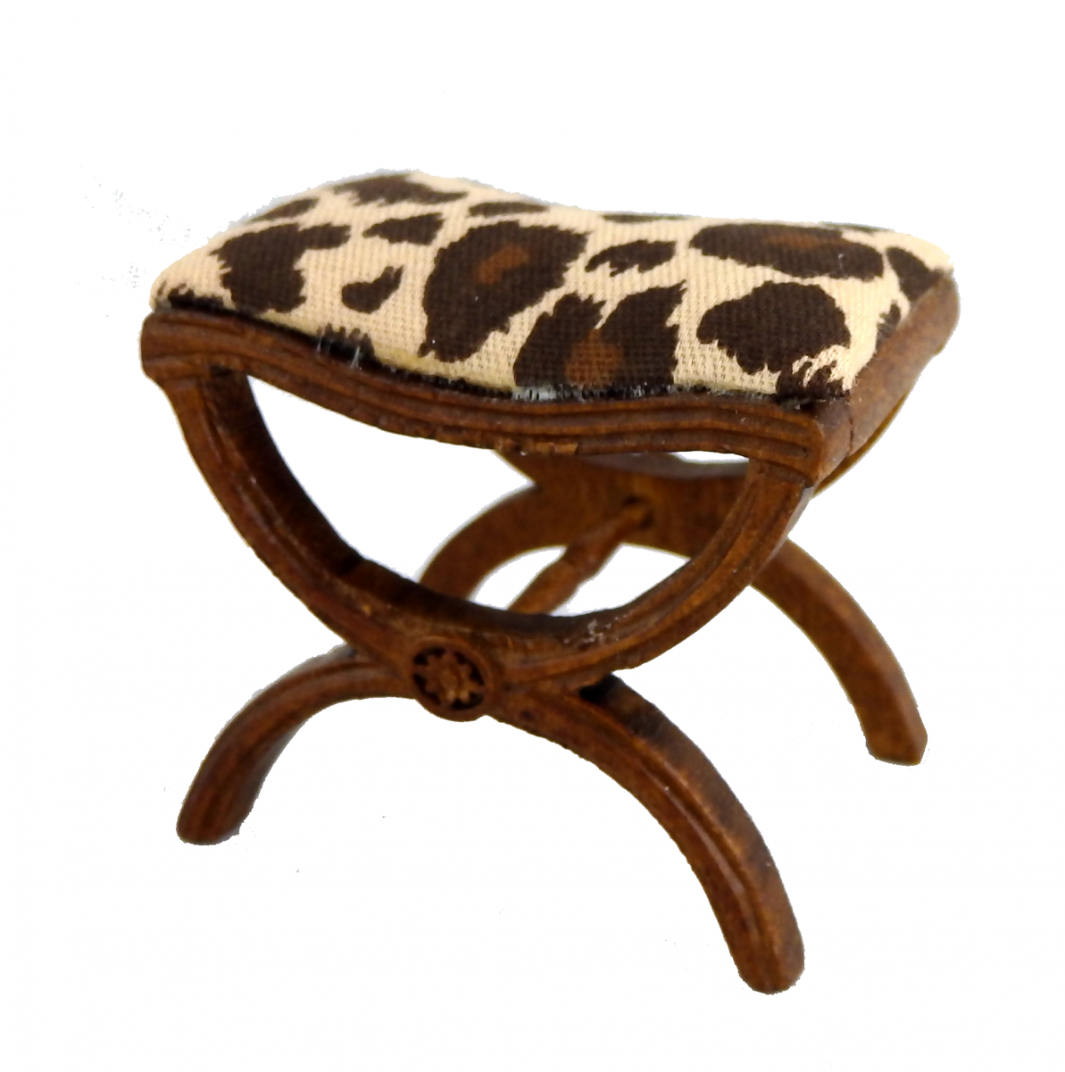 Download Dolls House Cross Frame Walnut Animal Print Sewing Dolls