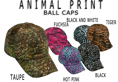 Image Of Animal Print Baseball Caps - Glitter Pattern Cap (500x375), Png Download