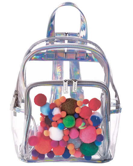 Picture Of Pom Pom Clear Backpack - Mini Backpack (550x550), Png Download