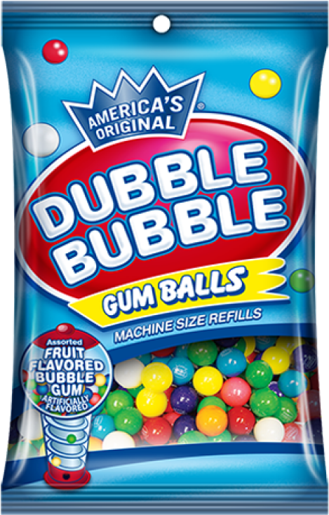 Dubble Bubble Gum Balls Assorted 5oz - Dubble Bubble Gumballs 53 Oz. Resealable Bag (800x800), Png Download