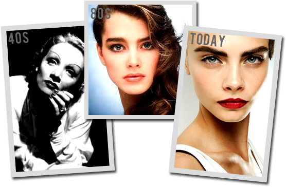 While The Last Few Decades Have Seen Brow Trends Run - Brooke Shields (580x424), Png Download