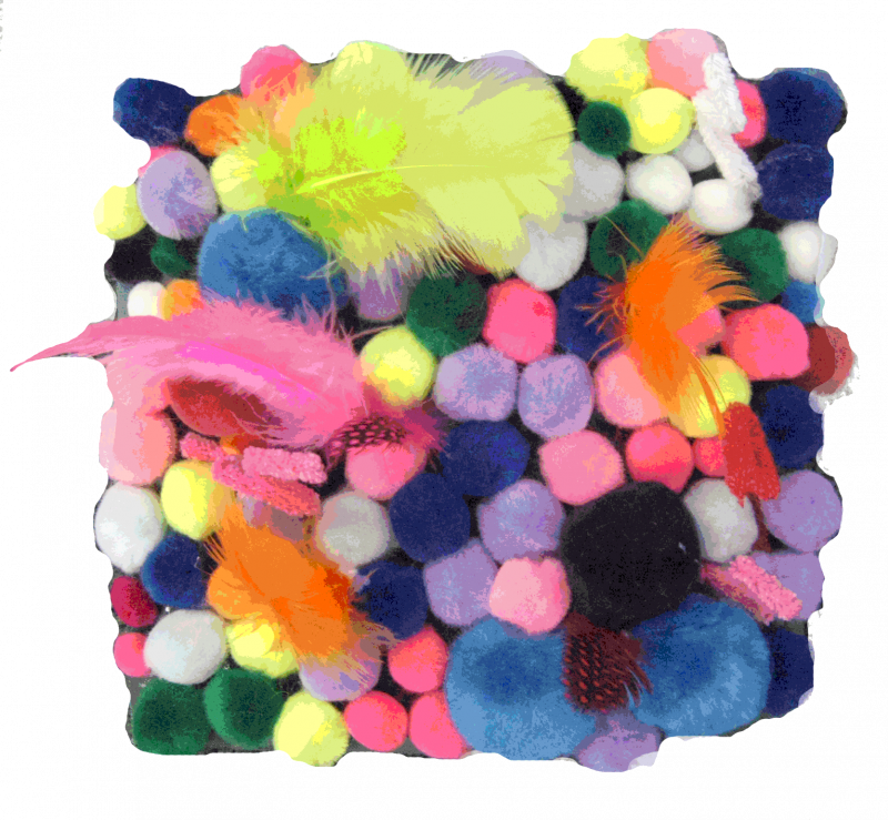 Pom Poms * Pom Poms * Poms And Feathers - Stuffed Toy (800x739), Png Download