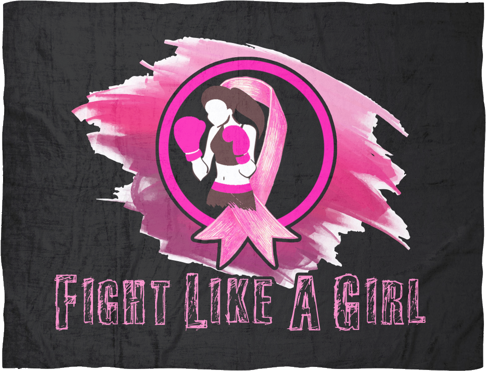 Fight Like A Girl Fleece Blanket (1024x1024), Png Download