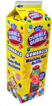 Dubble Bubble Assorted Gumballs Refill Carton 20oz - Dubble Bubble Gumball Refill - 20 Oz Carton (350x400), Png Download