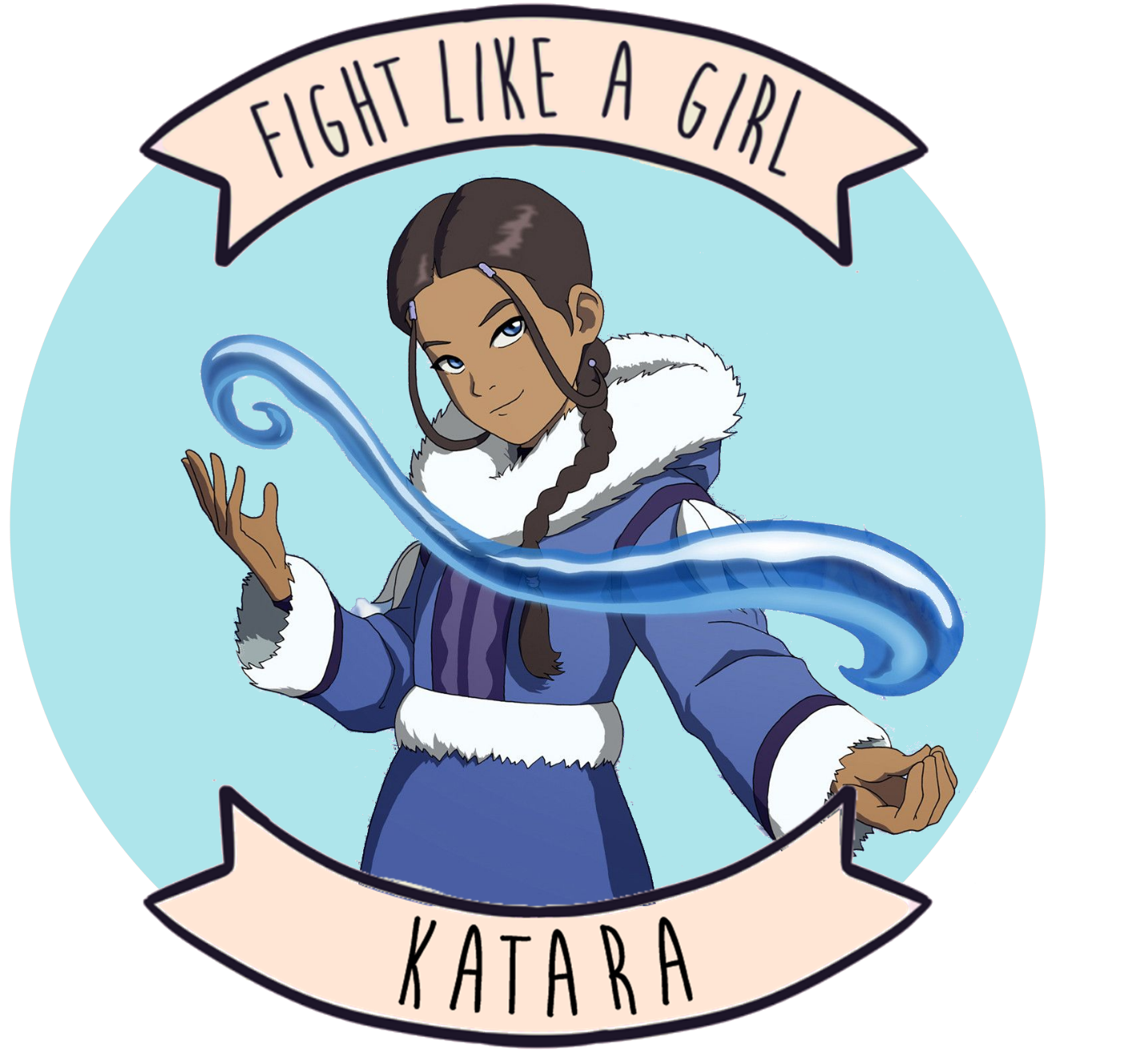 Fight Like A Girl - Avatar The Last Airbender (1434x1344), Png Download