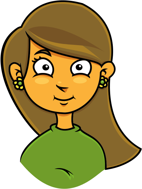 Beautiful Girl Face Clipart - Custom Cartoon Girl Shot Glass (584x715), Png Download