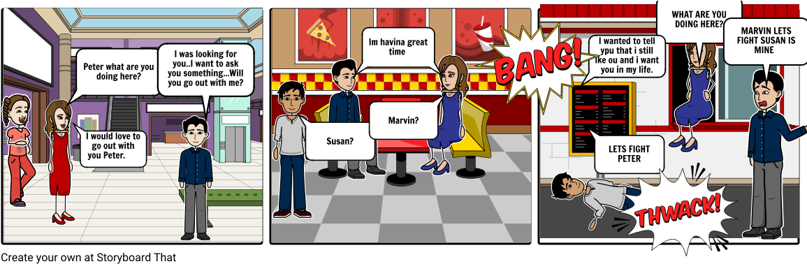 When Susan Met Peter - Cartoon (1164x385), Png Download