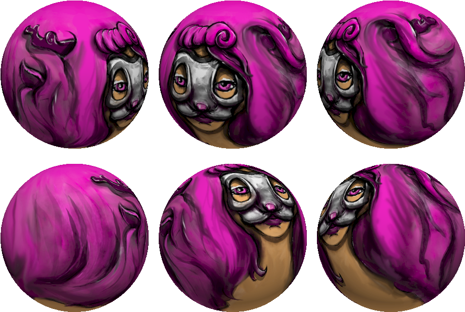 Pink Elf Girl In White Mask - P80 Grit Sanding Disc (1024x656), Png Download