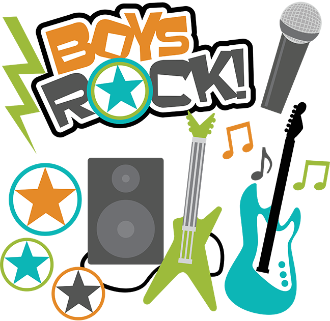Boys Rock Svg Scrapbook Collection Boys Svg Files For - Boys Rock Clipart (648x631), Png Download