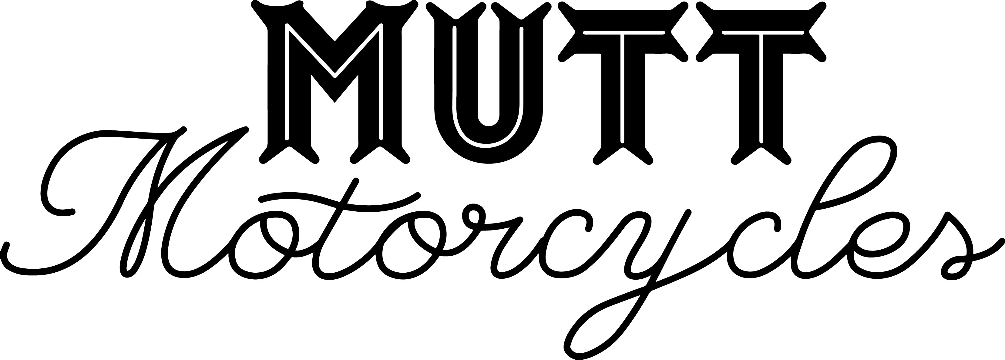 Not Your Average Bikes Mutt Motorcycles Dealer - Mutt Motorcycles Logo (3314x1187), Png Download