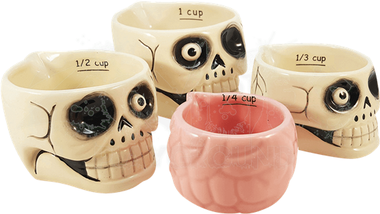 Nesting Skulls Measuring Cups - Pacific Giftware Spooky Halloween Haunted Skull And (550x550), Png Download